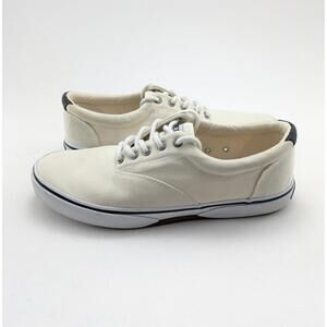 Mens Sperry Top Sider White Low Top Casual Boat Shoes STS23580 Size 10.5